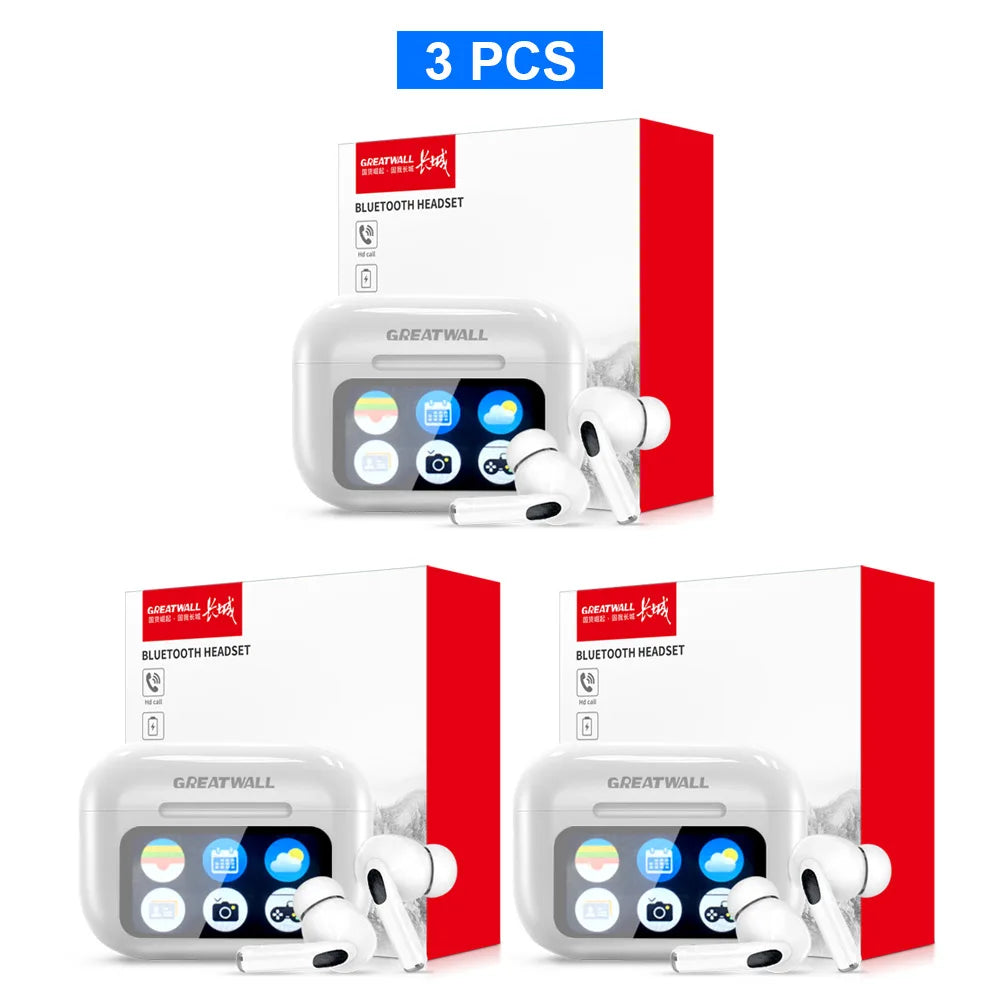 GREATWALL TWS Bluetooth Earbuds – LCD Touch Hi-Fi Stereo