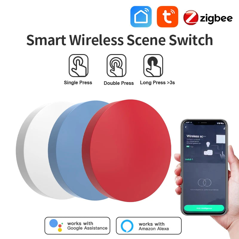 Tuya ZigBee Smart Wireless Button Switch