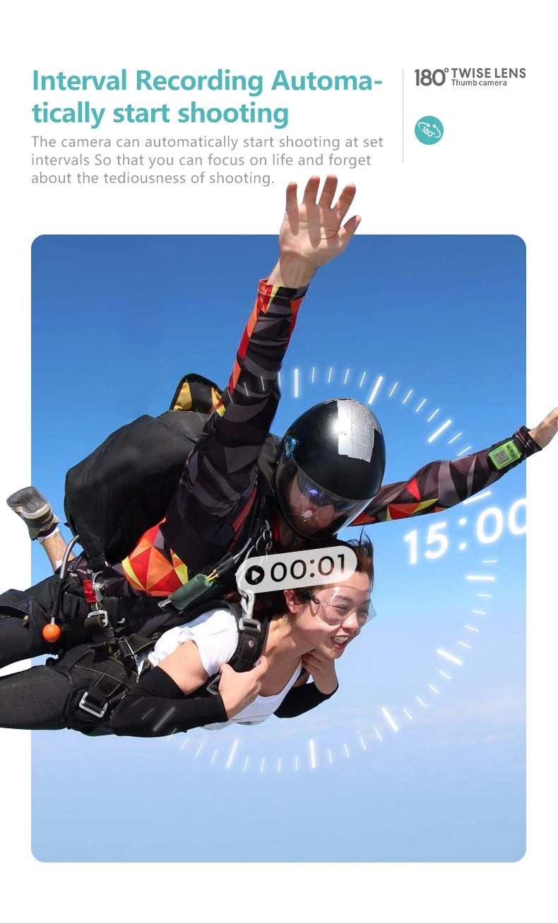 AMORUS Mini 2.7K Thumb Action Camera