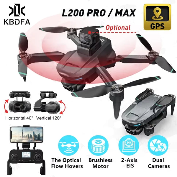 L200 Pro Max 4K GPS Drone with 2-Axis Gimbal