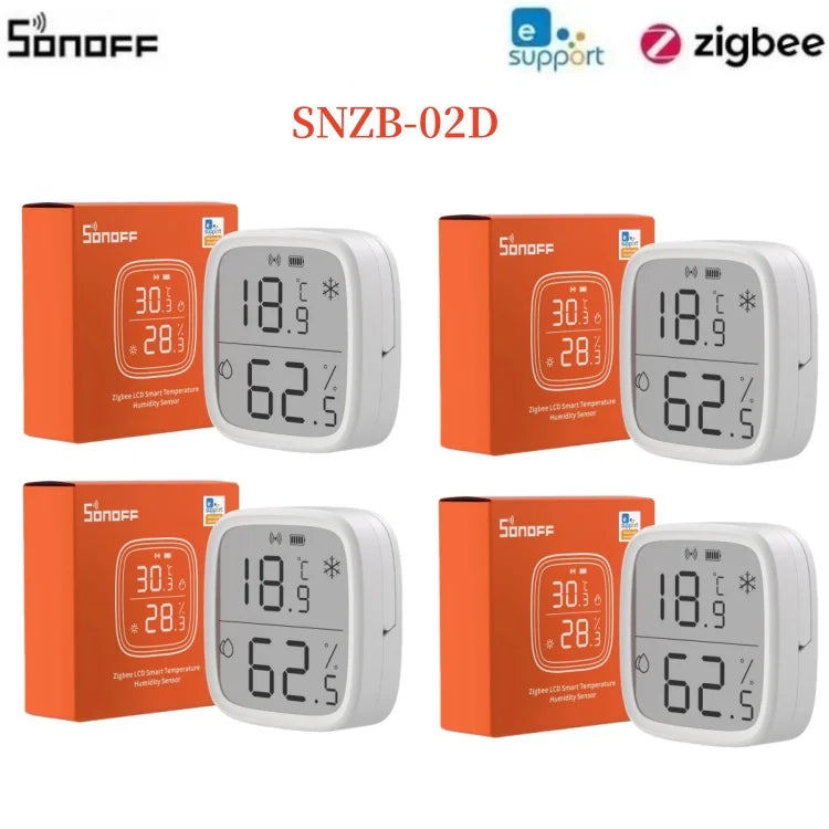 SONOFF SNZB-02D Zigbee Temperature & Humidity Sensor – LCD Display, Works with Alexa & Google Home