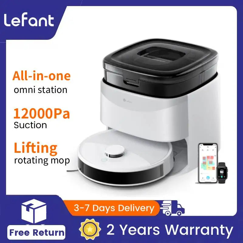 Lefant M3 Robot Vacuum Cleaner with Mapping & Auto Cleaning Station