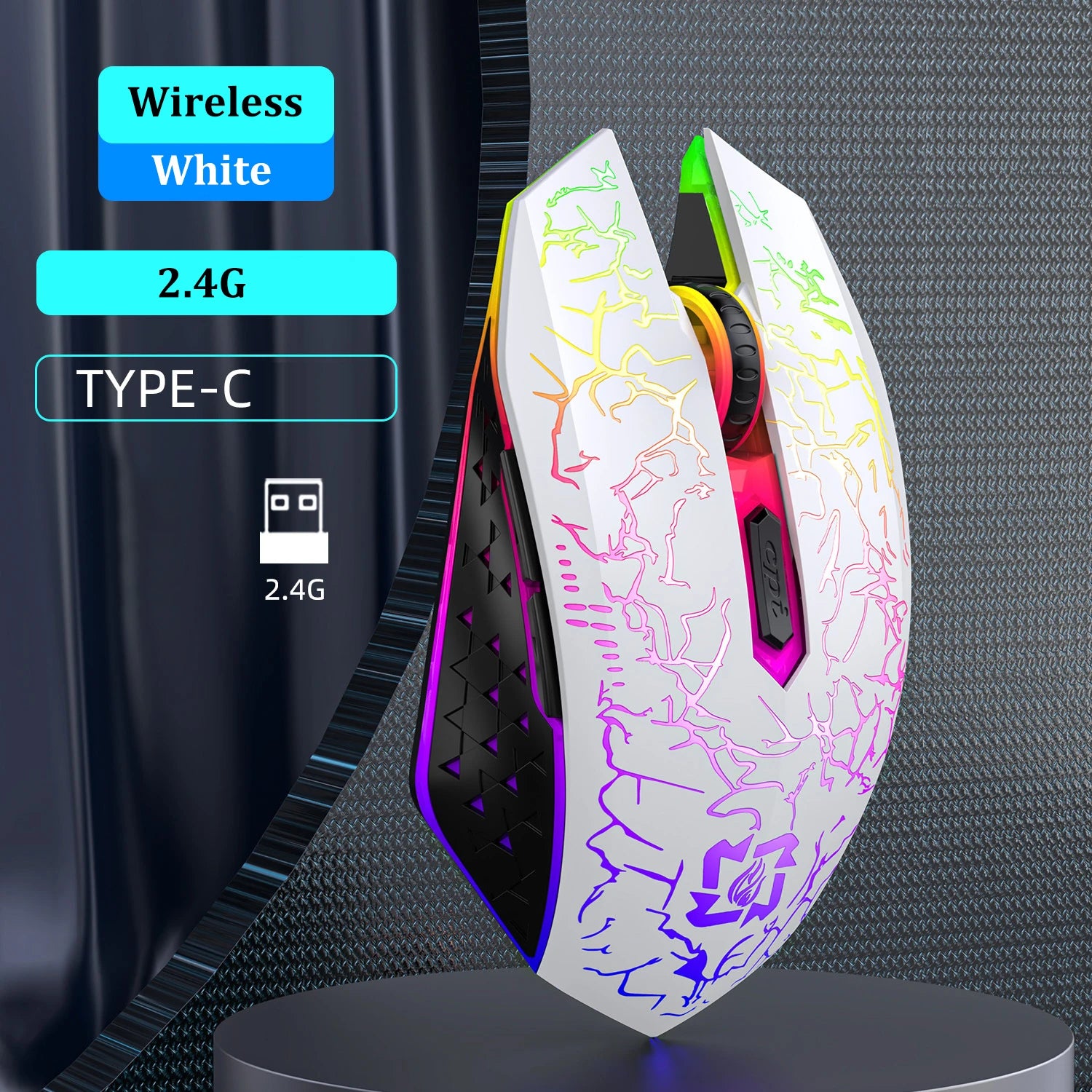 Bluetooth 5.2 RGB Dual-Mode Wireless Mouse
