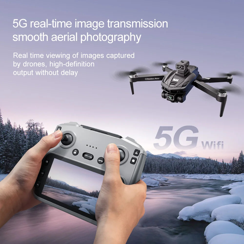 V168 Max 8K GPS Drone – 5G WiFi Dual Camera, 5KM Range, Foldable Brushless Quadcopter