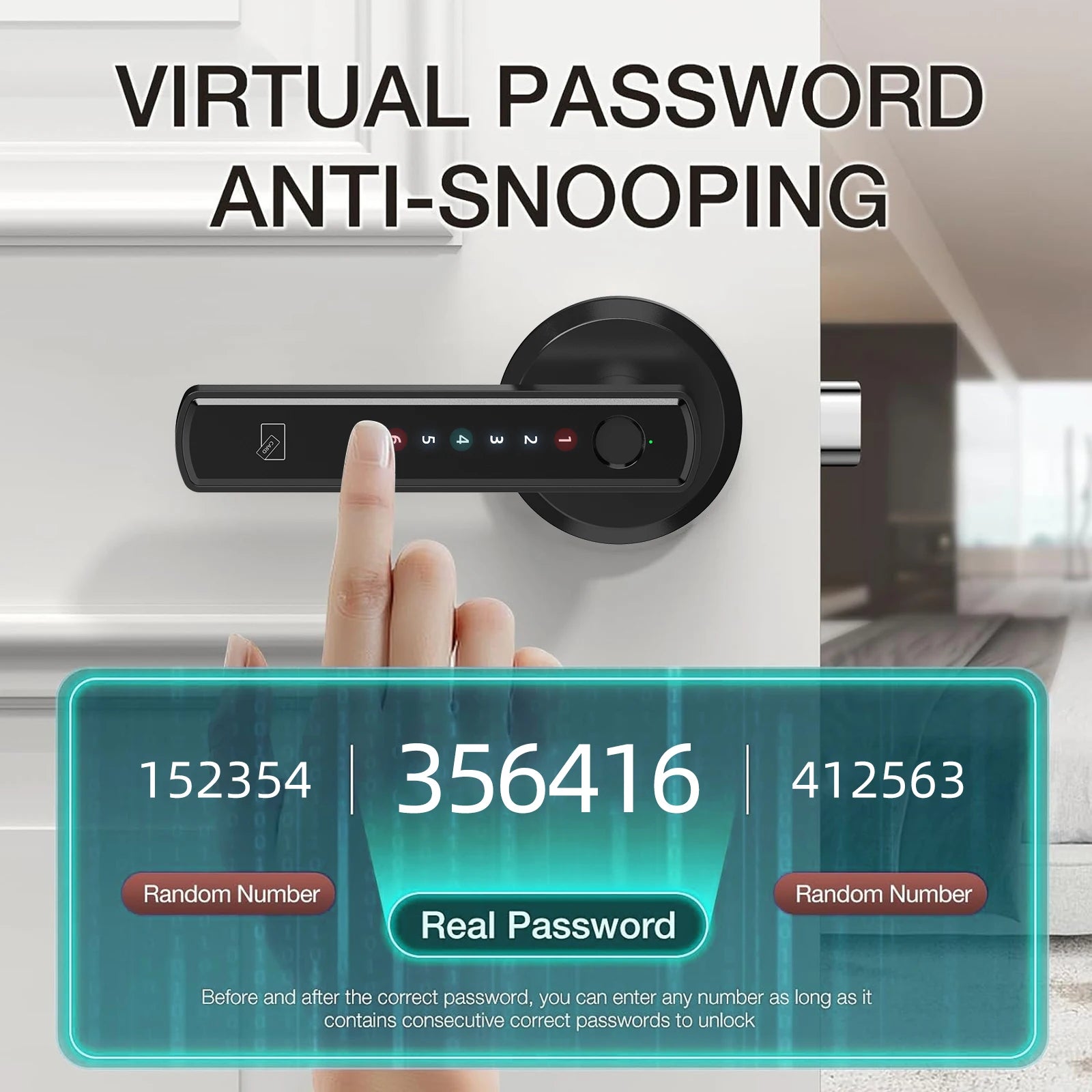 Viladepot Smart Fingerprint Door Lock with Keypad & App Control