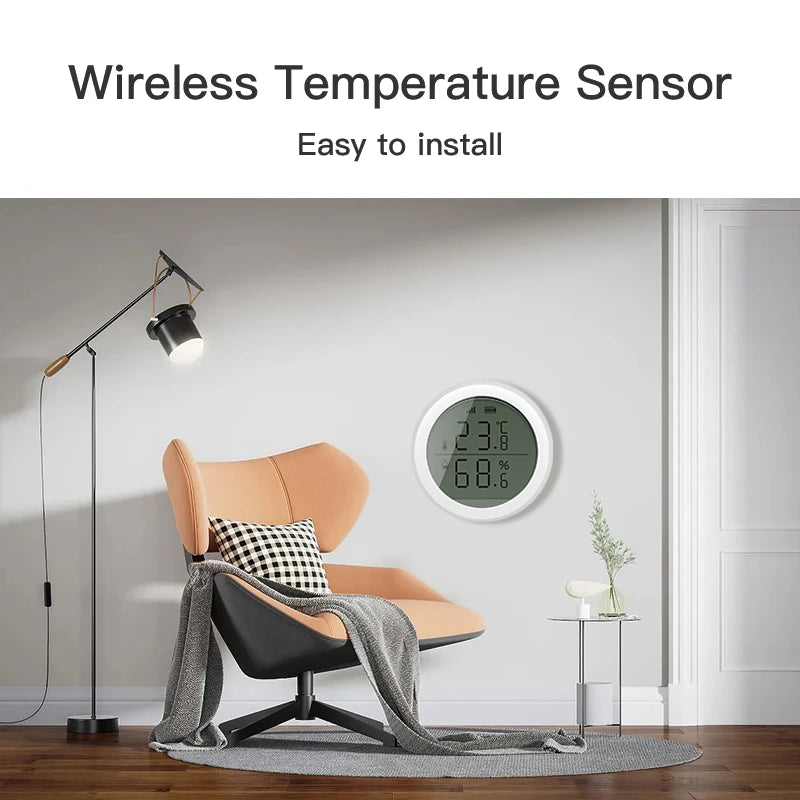 Tuya ZigBee Smart Temperature & Humidity Sensor – LCD Display, Works with Alexa & Google Home
