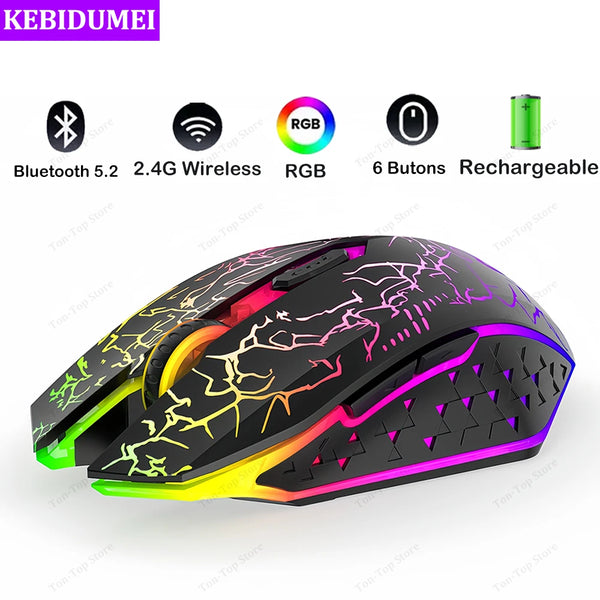 Bluetooth 5.2 RGB Dual-Mode Wireless Mouse