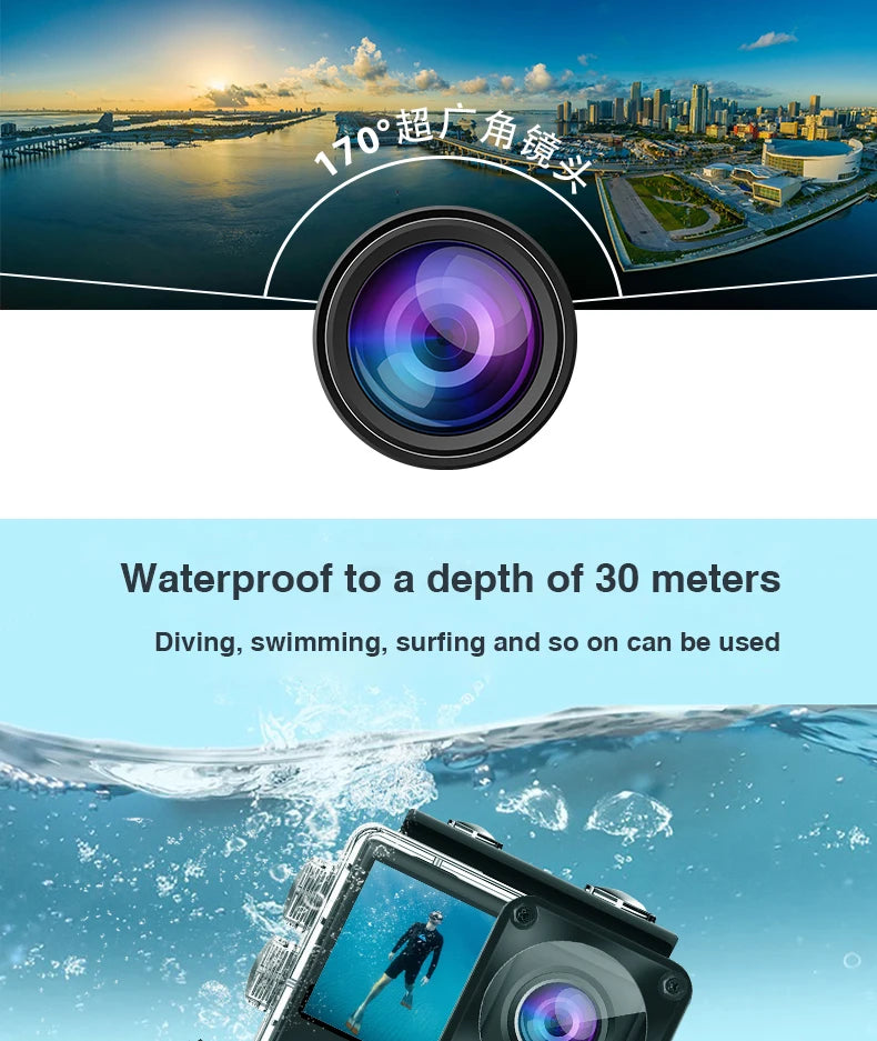 4K Ultra HD Action Camera Waterproof Sport Cam