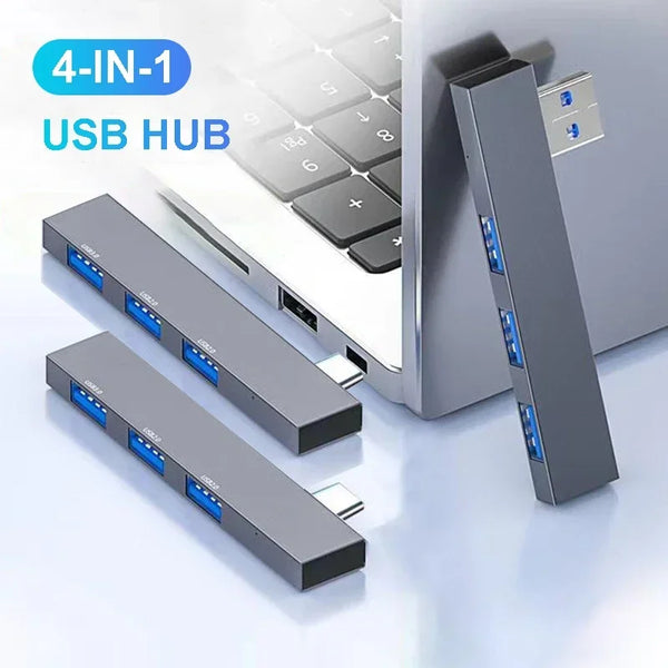 USB-C Hub 4-Port OTG Adapter Splitter