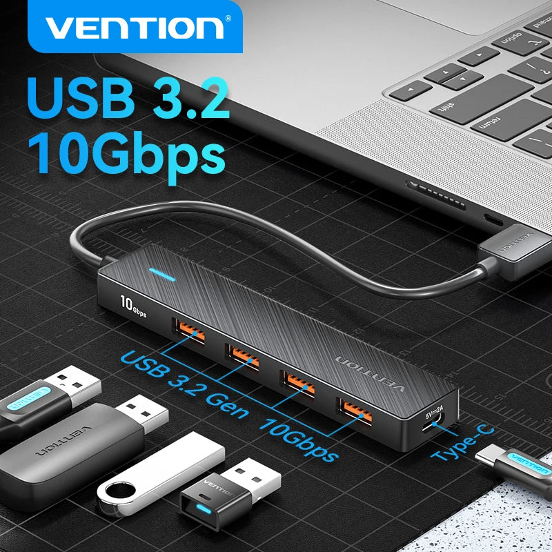 Vention USB 3.2 Hub 4-Port Splitter Adapter