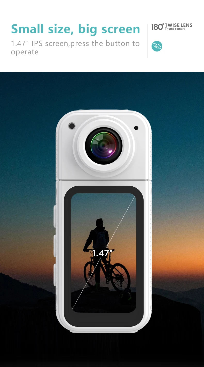 AMORUS Mini 2.7K Thumb Action Camera