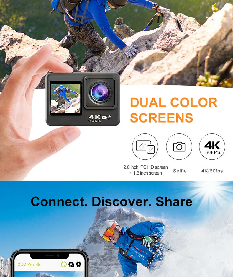 4K Ultra HD Action Camera Waterproof Sport Cam