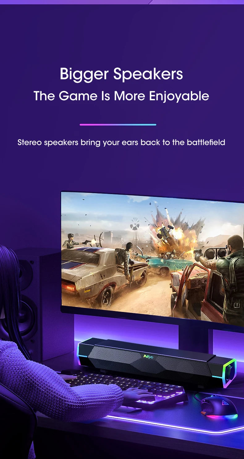 4D Bluetooth Soundbar Speaker with Subwoofer