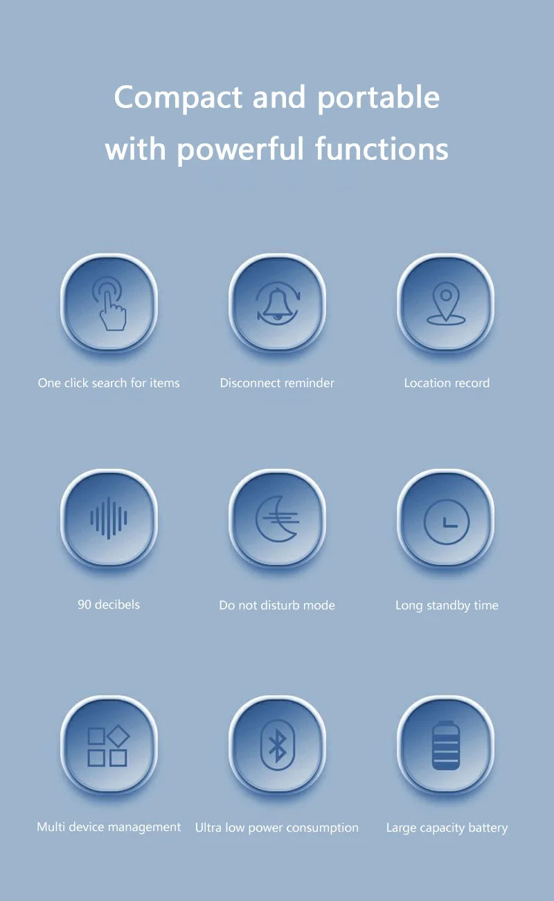 Xiaomi Mini Smart Bluetooth GPS Tracker – Anti-Lost Finder for Pets, Kids, Bags & Wallets