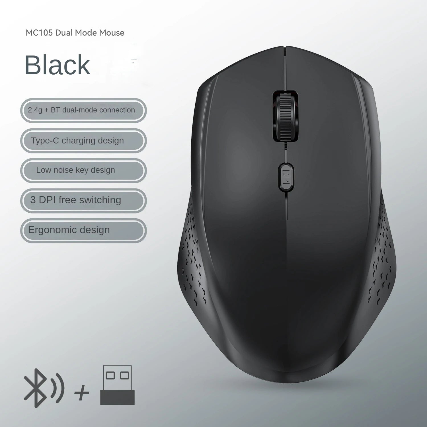 Bluetooth 5.2 Dual-Mode Wireless Mouse