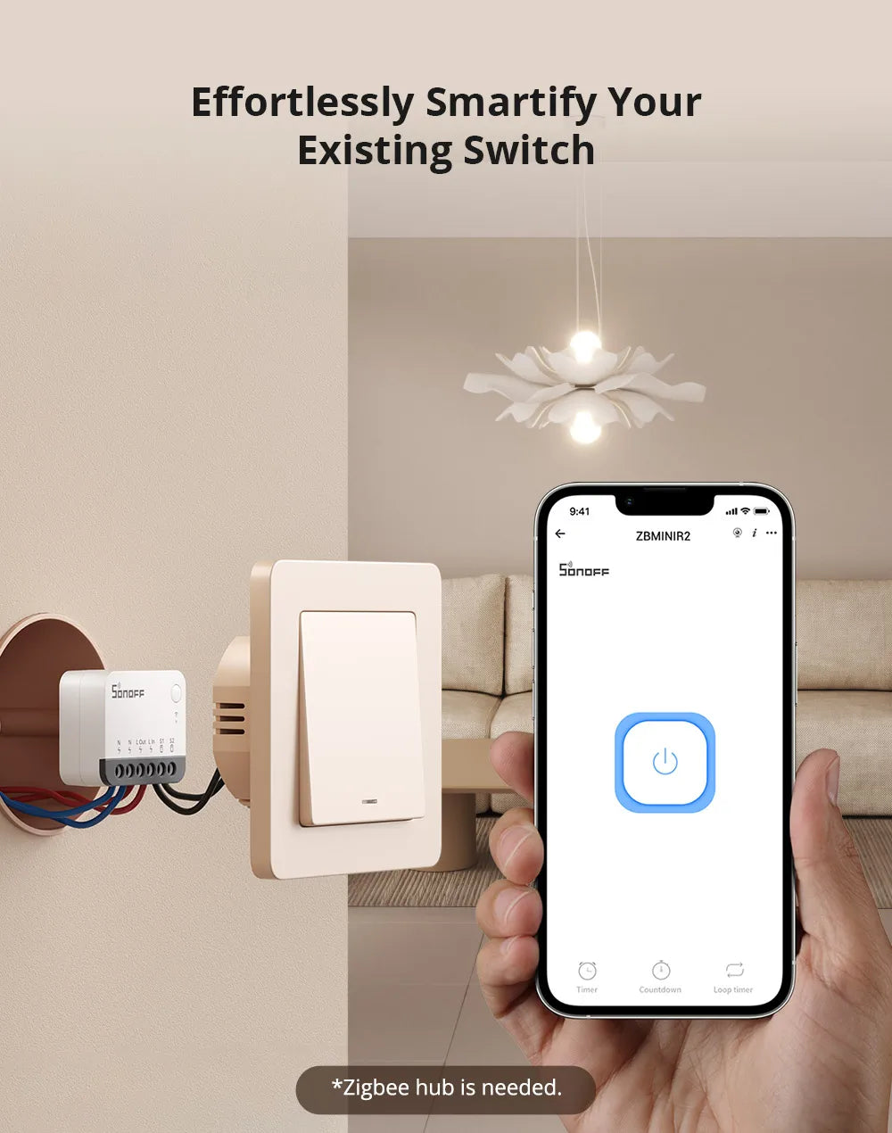 SONOFF ZBMINIR2 Zigbee Smart Switch with Remote Control