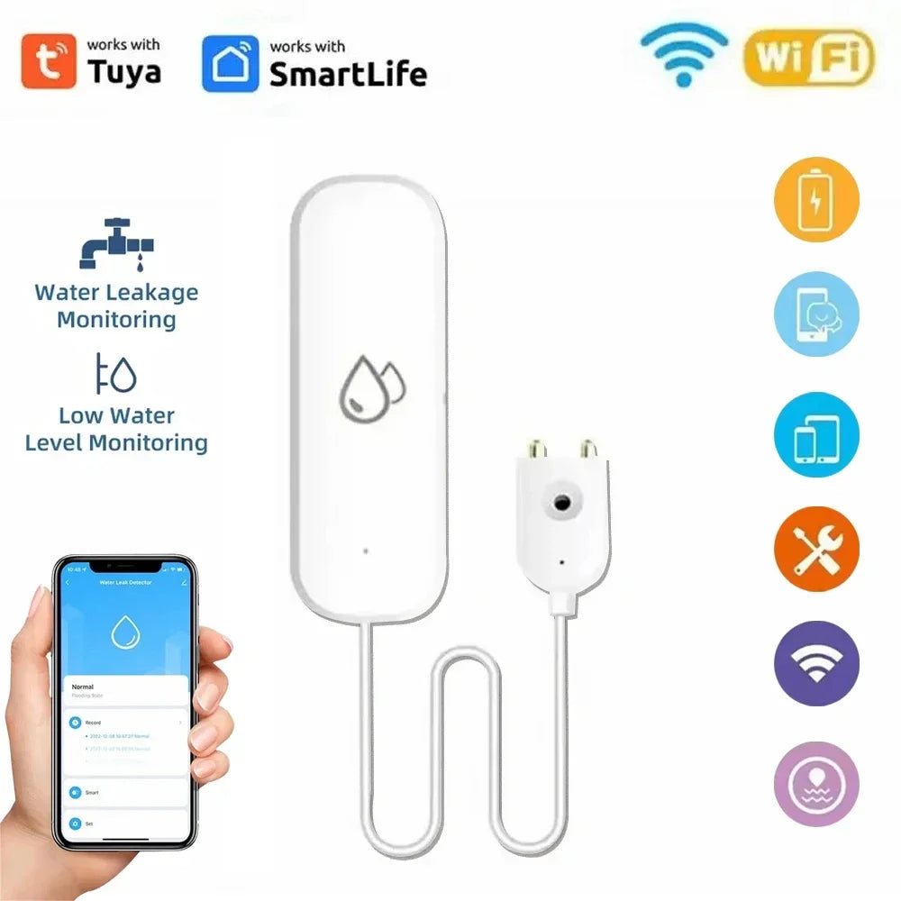 Tuya Smart WiFi/ZigBee Water Leak Sensor – Flood Detector Alarm for Smart Life App