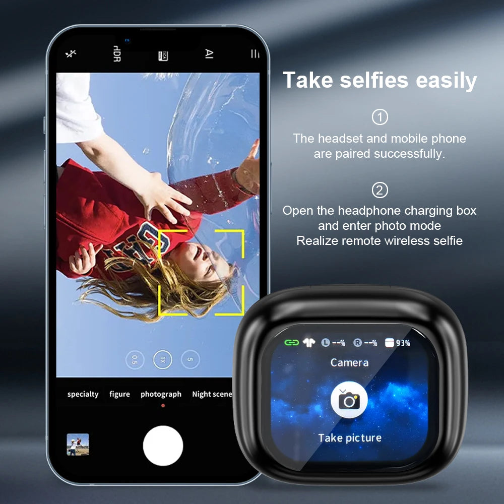 GREATWALL TWS Bluetooth Earbuds – LCD Touch Hi-Fi Stereo