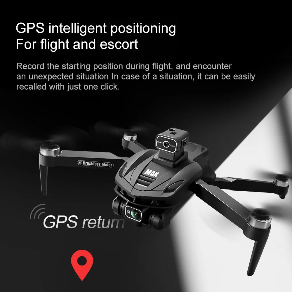 V168 Max 8K GPS Drone – 5G WiFi Dual Camera, 5KM Range, Foldable Brushless Quadcopter