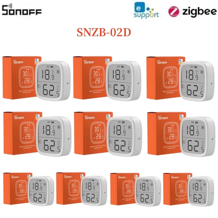 SONOFF SNZB-02D Zigbee Temperature & Humidity Sensor – LCD Display, Works with Alexa & Google Home