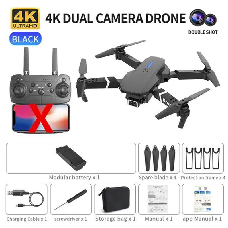 E88 Pro 4K WiFi FPV Foldable Drone with HD Camera