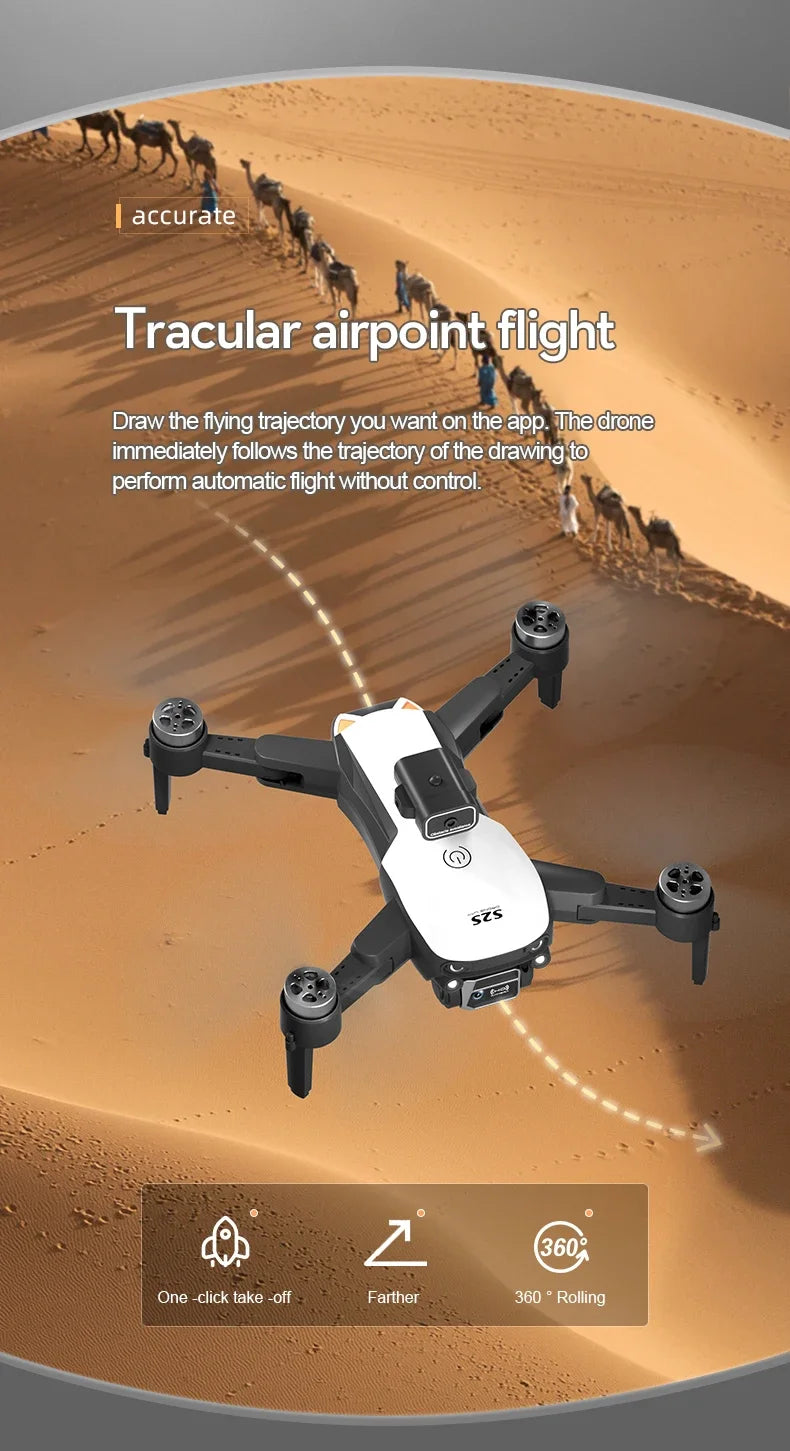 S2S Mini Drone – 4K/8K HD Camera, Obstacle Avoidance, Foldable RC Quadcopter
