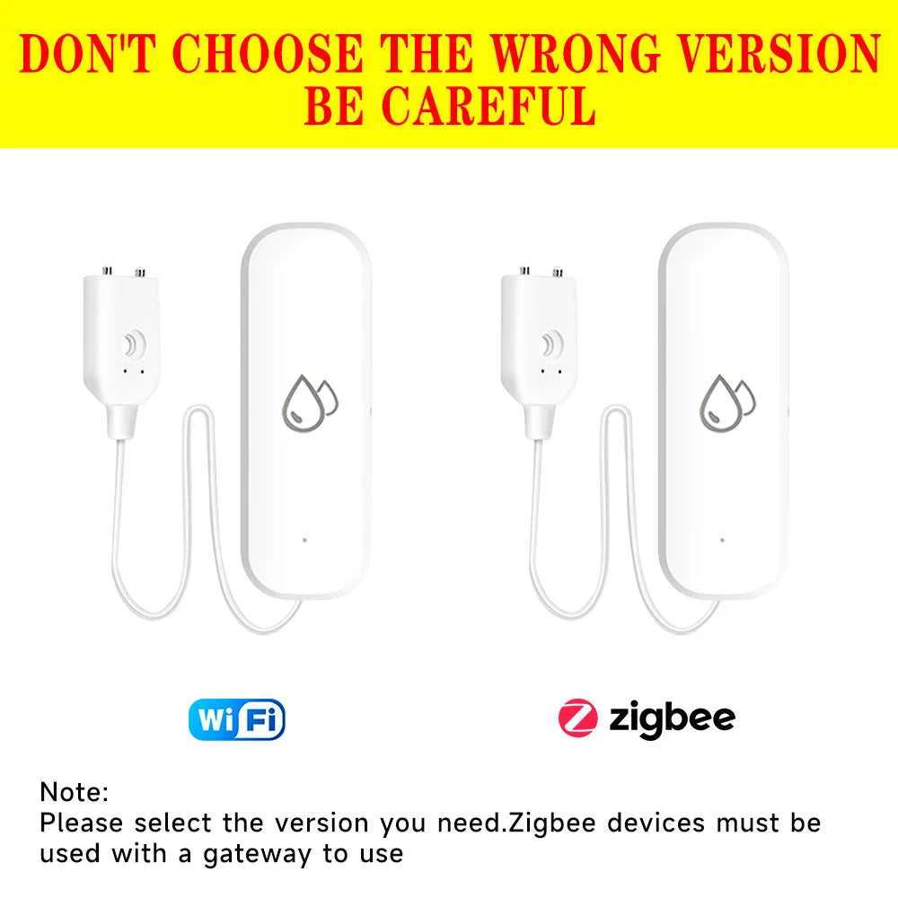 Tuya Smart WiFi/ZigBee Water Leak Sensor – Flood Detector Alarm for Smart Life App