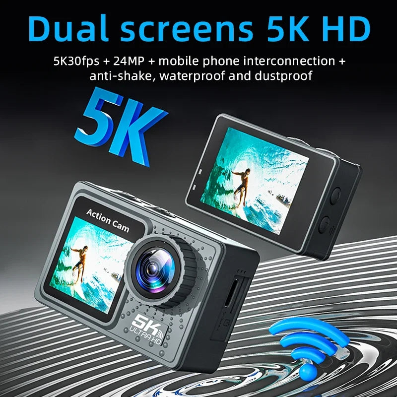 5K 4K Action Camera with WiFi & Stabilizer