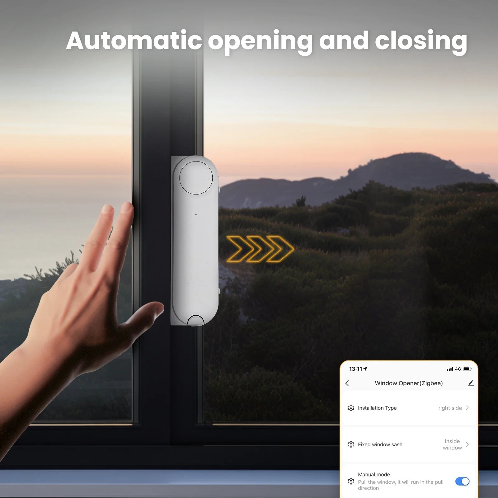 MOES Tuya ZigBee Smart Sliding Window Opener