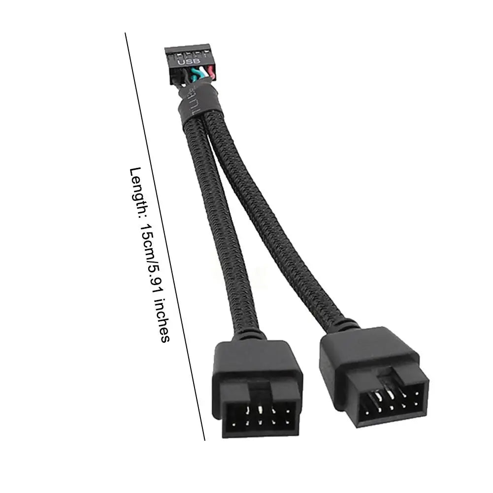 12cm USB Motherboard Extension Cable 9 Pin Y Splitter