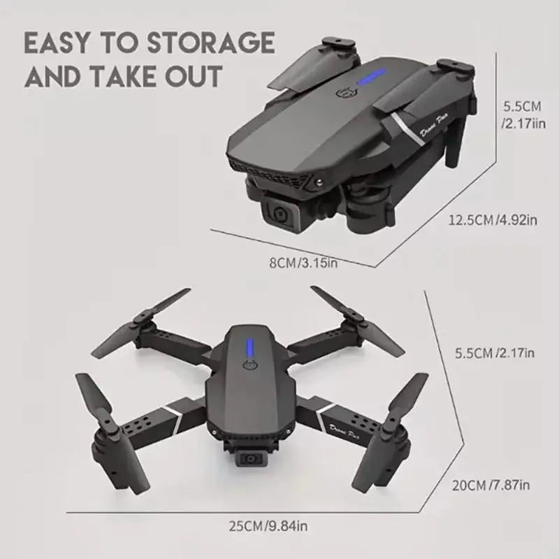 E88 Pro 4K WiFi FPV Foldable Drone with HD Camera