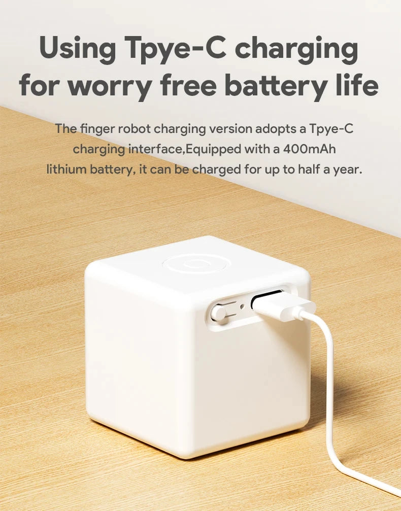 Tuya ZigBee Fingerbot Plus – Type-C Rechargeable Smart Button Pusher for Alexa & Google Home